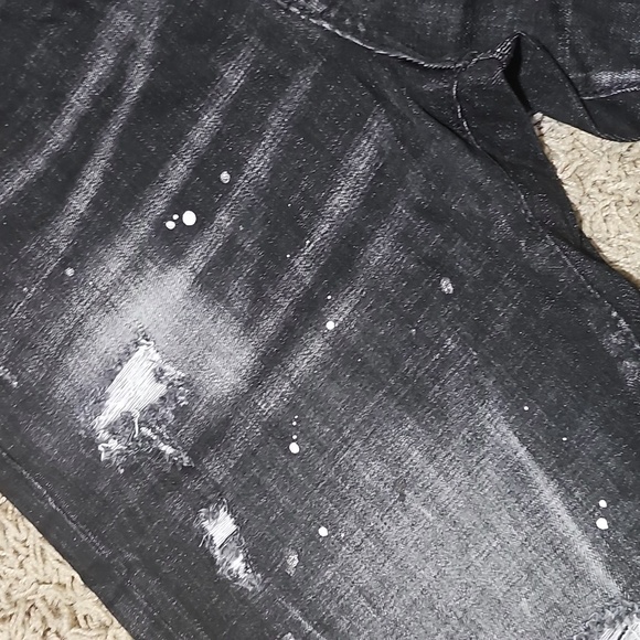 NWT 7TH HVN Jean Shorts Distressed Ripped Stretch Black Denim 32 Jorts Stretch - Picture 8 of 9